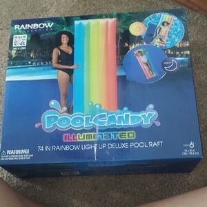 Illuminated Rainbow Pool Raft
